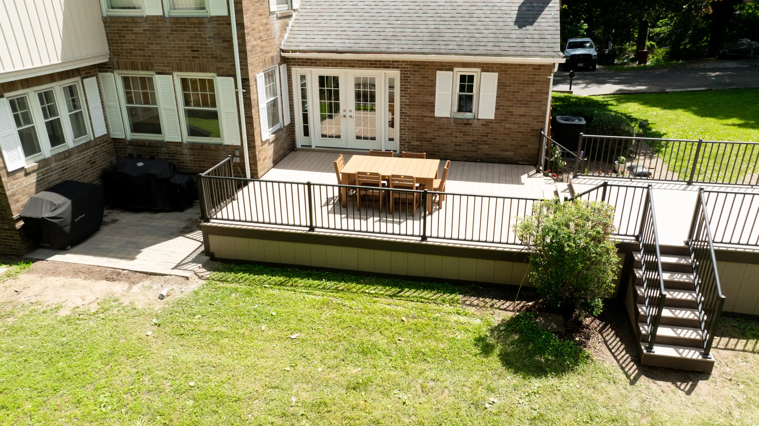 Composite deck and pool at an Ohio home